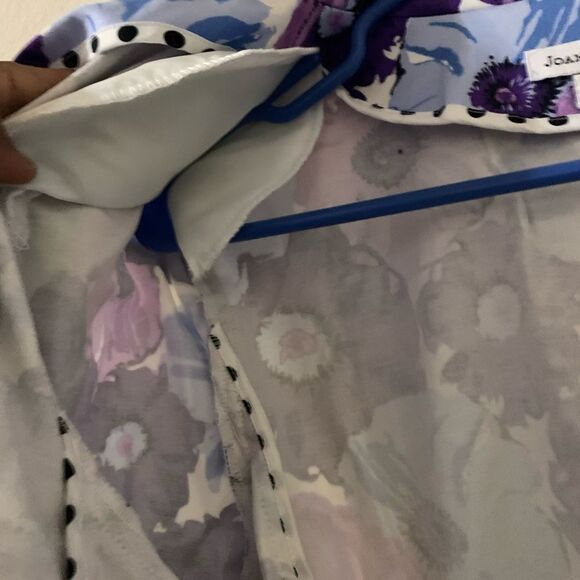 Joan Rivers Purple Floral Jacket Size 16 - Picture 9 of 10